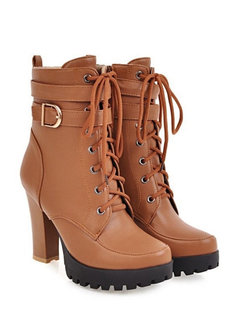 Fashion Ankle Boots With Belts Brown - pzsku/ZAC0C92C524A25C26A330Z/45/_/1677209711/ab2e5103-b5c8-40f5-bd5b-d722ecc102ed