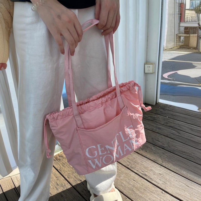 Gentlewoman Neoprene Tote Bag with Contrast Letters, Single Shoulder Bag for Women 2024 - Image 2