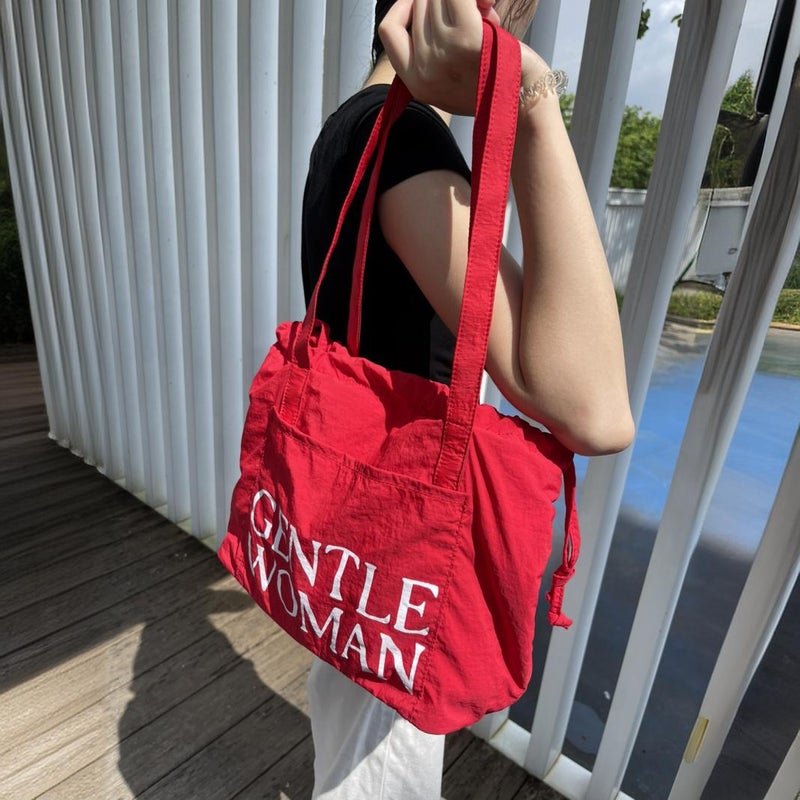 Gentlewoman Neoprene Tote Bag with Contrast Letters, Single Shoulder Bag for Women 2024 - Image 3