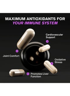 VitaRaw 1000mg Glutathione for Immune Support - 100mg Absorption Complex - Reduced Liposomal Glutathione Supplement with Alpha Lipoic Acid - Brain Booster, Glowing Skin, Liver Support, 120 Vegetarian Capsules  - Image 5