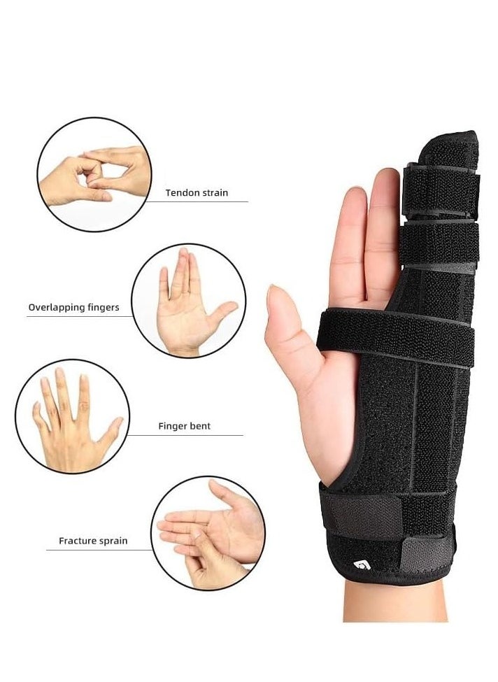 RATSAW - Boxer Finger Splint and pinky Splint Support for Trigger Finger boxer's Fracture Finger Fracture Tendonitis Metacarpal Fracture Sprains Fits Both Left and Right HandM Size - Image 1