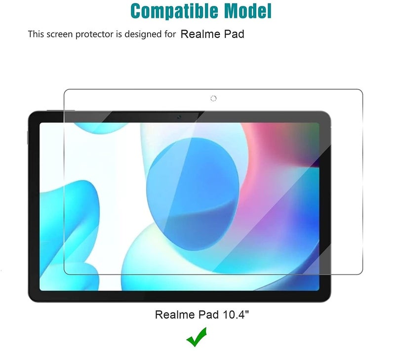 PROTECTERR Unbreakable Screen Protector for Realme Pad 10.4" (2021) Anti-Scratch Glass Guard, Bubble-Free, 9H Ultimate Protection, HD Clear with installation kit // NOT A TEMPERED GLASS // - Image 2