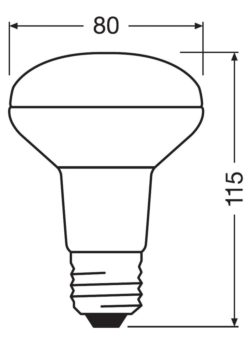 أوسرام عاكس LED شفاف من OSRAM PARATHOM 63 بقدرة 5.9 واط، برغي دافئ قابل للتعتيم، O-LED-R63-5.9 واط-DM-WS  - Image 2
