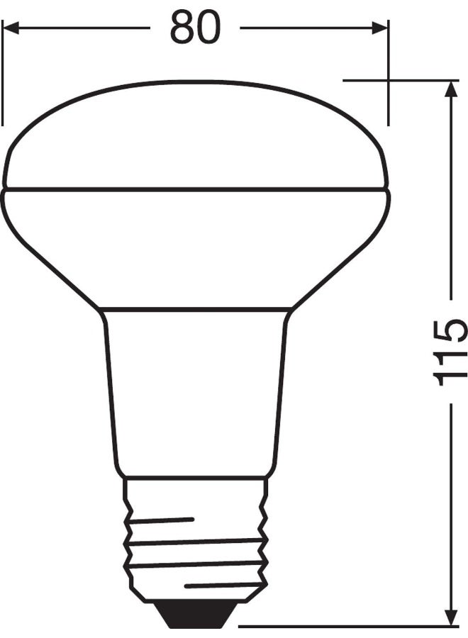 أوسرام عاكس LED شفاف من OSRAM PARATHOM 63 بقدرة 5.9 واط، برغي دافئ قابل للتعتيم، O-LED-R63-5.9 واط-DM-WS - Image 2