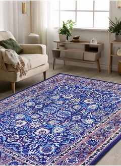 Status Contract Polyester Printed Vintage Home Floor Decor Carpet Rug Anti Skid Backing for Home, Living, Office, Rooms & Bedroom, 121 X 182 Cm  - Image 1