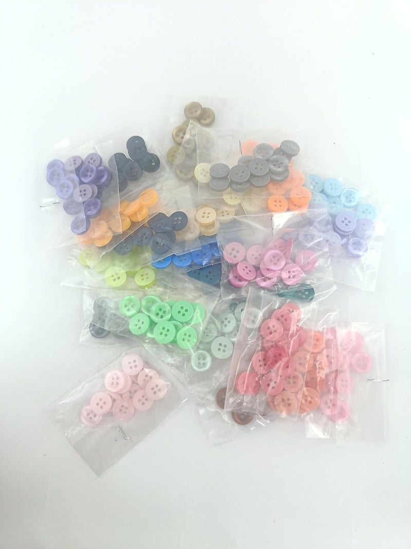 advancedestore Multi Coloured Shirt Buttons for embioridary and Sewing Plastic Buttons-Pack of 250pcs - Image 4