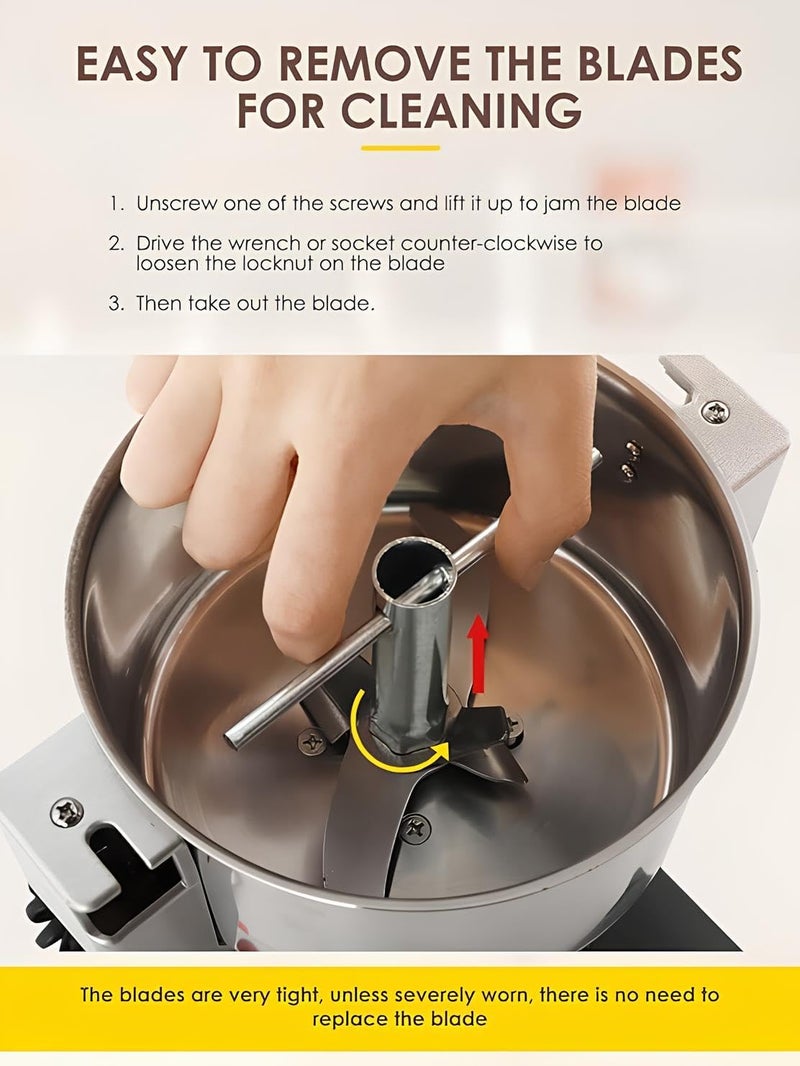 Vivatra Vivatra Vishvas Masala Grinder Machine for Home Use with 300gm Dry Masala Spices Mixer Grinder Machine 300 GM B Stainless Steel  - Image 5