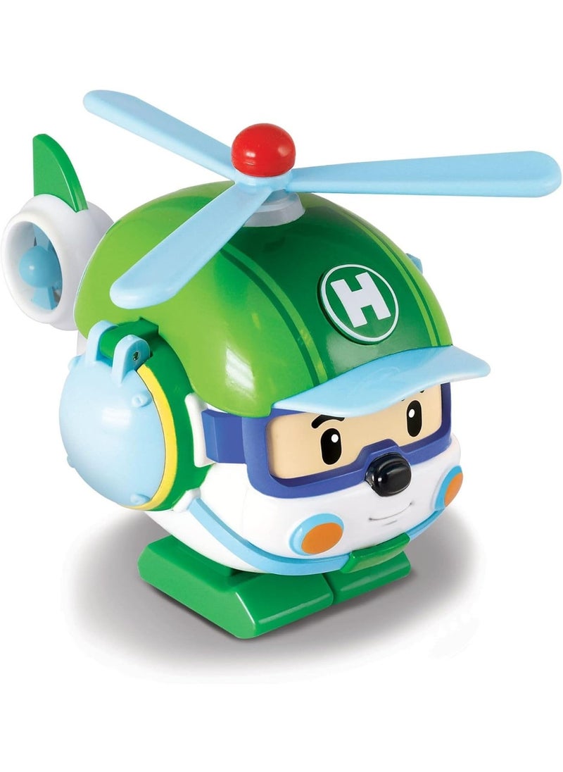 Robocar Poli Robocar Poli Transforming Robot, Helly 4" Transformable Helicopter Action Toy Figure Vehicles, Emergency Vehicle Playset, Holiday Birthday Rescue Car Toys Gift for Boys Girls Age 1 2 3 4 5  - Image 2