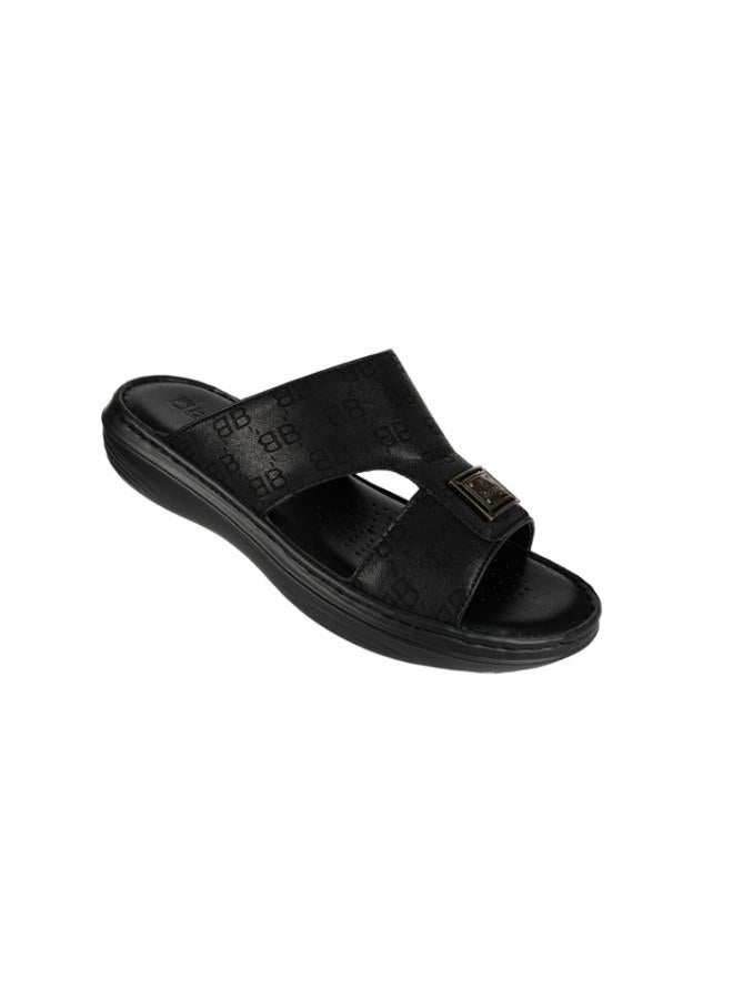 barjeel uno 008-3461 Barjeel Mens Arabic Sandals 21410-13 Black - Image 1