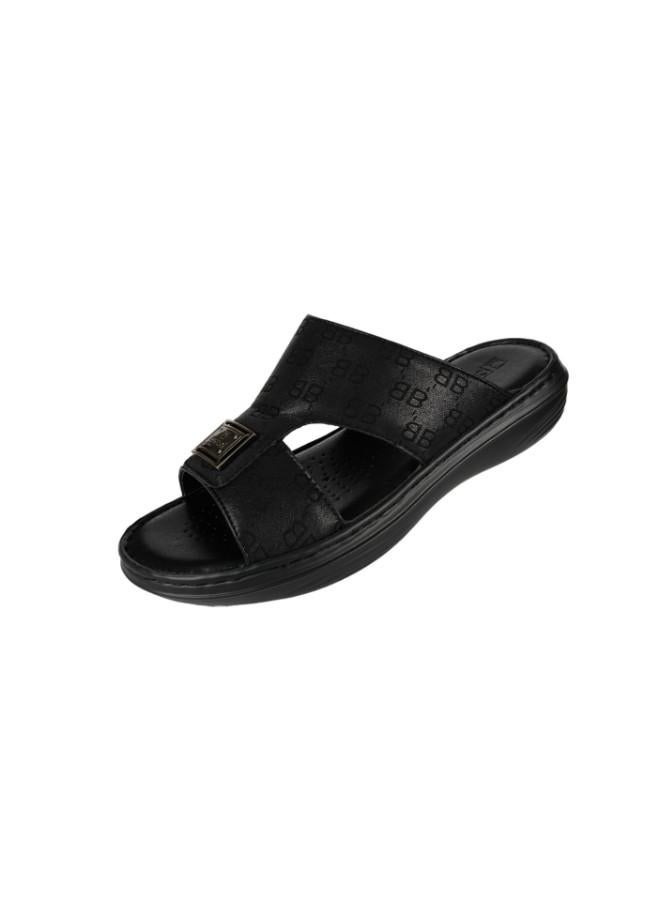 barjeel uno 008-3461 Barjeel Mens Arabic Sandals 21410-13 Black - Image 3