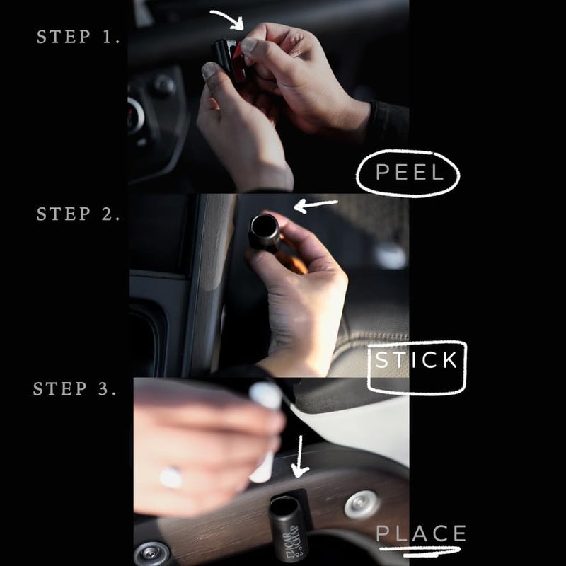 Car Chap CarChap Car Lip Balm Holder [THE ORIGINAL], Lip Gloss Holder for Car, Mess Free in the Heat, Featured in Car and Driver. USA Made, Patent Pending. Interior Car Accessories for Women, Men [NAVY BLUE] - Image 4