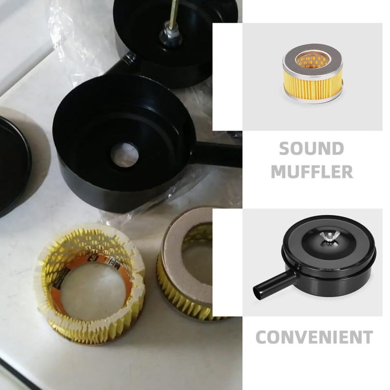4Pcs 20mm Iron Shell Belt Type Air Compressor Noise Muffler Intake Filter For Piston Compressor - Image 4