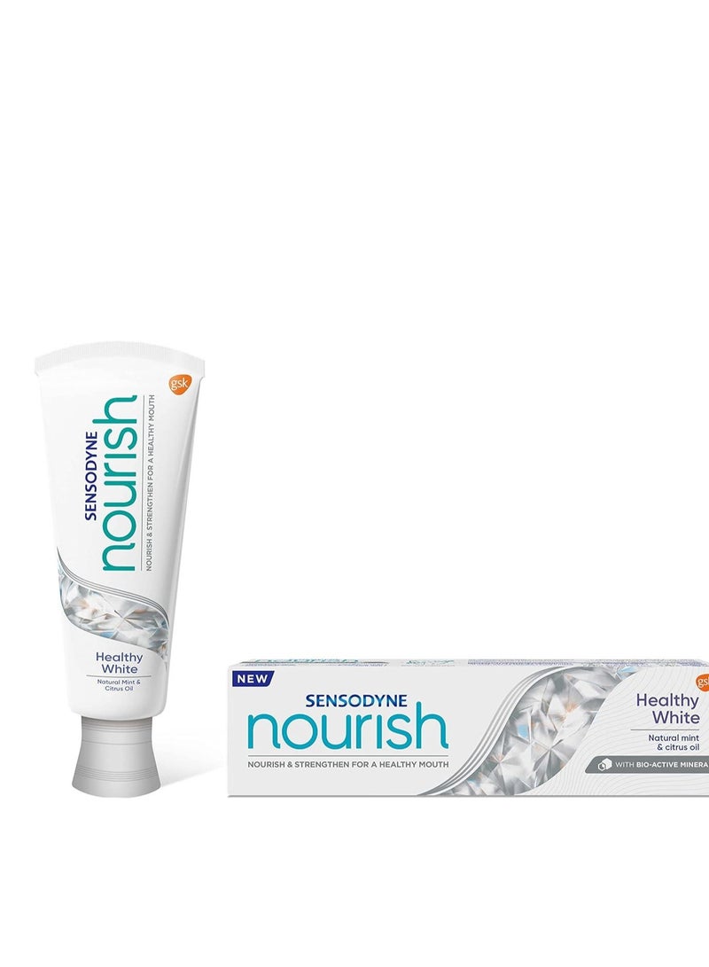 Sensodyne Nourish Healthy White Toothpaste,Natural Mint & Citrus Oil 75ml 