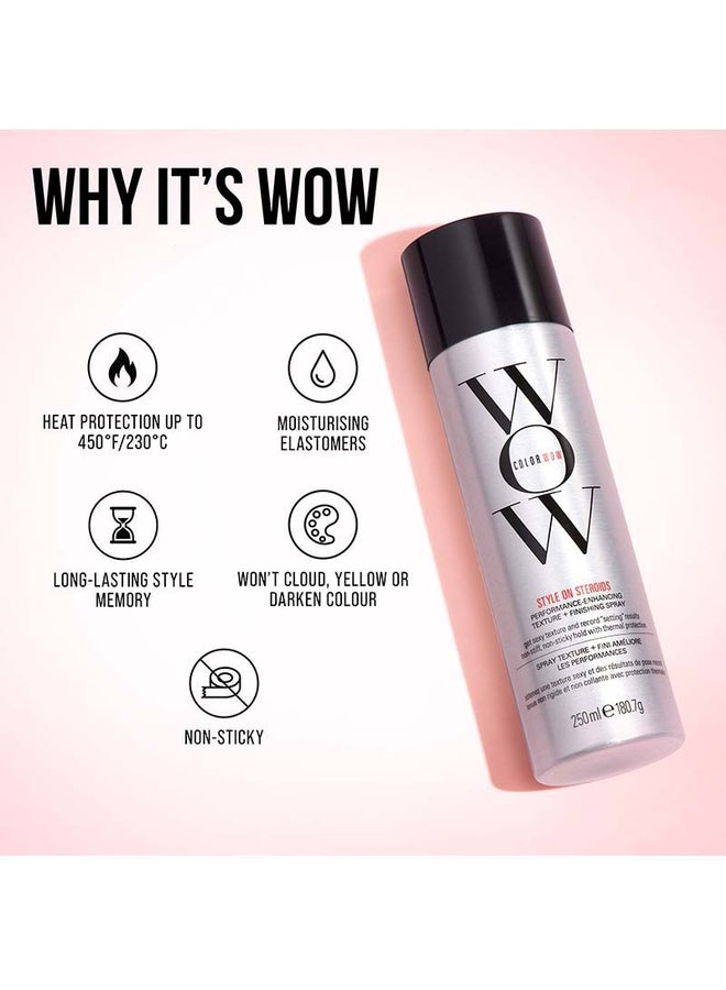 Color Wow Style on Steroids Performance-enhancing texture+finishing spray , get sexy texture and record "setting results", non-stiff, non-sticky hold + thermal protection, 250ml - Image 3