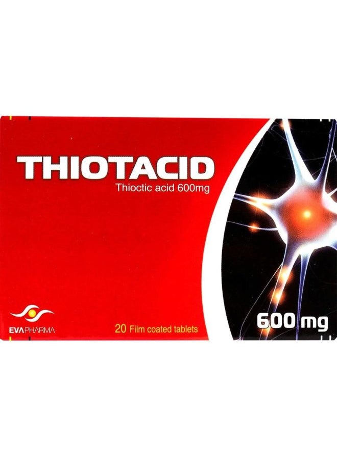 THIOTACID Thiotacid 600 mg 20 Tablets 