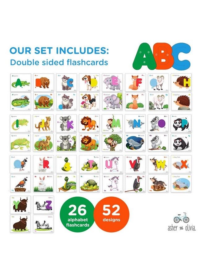 Asher and Olivia - Alphabet Puzzle & Abc Wooden Puzzle Set: Number Game Flash Cards & Storage Bag Bundle - Image 1