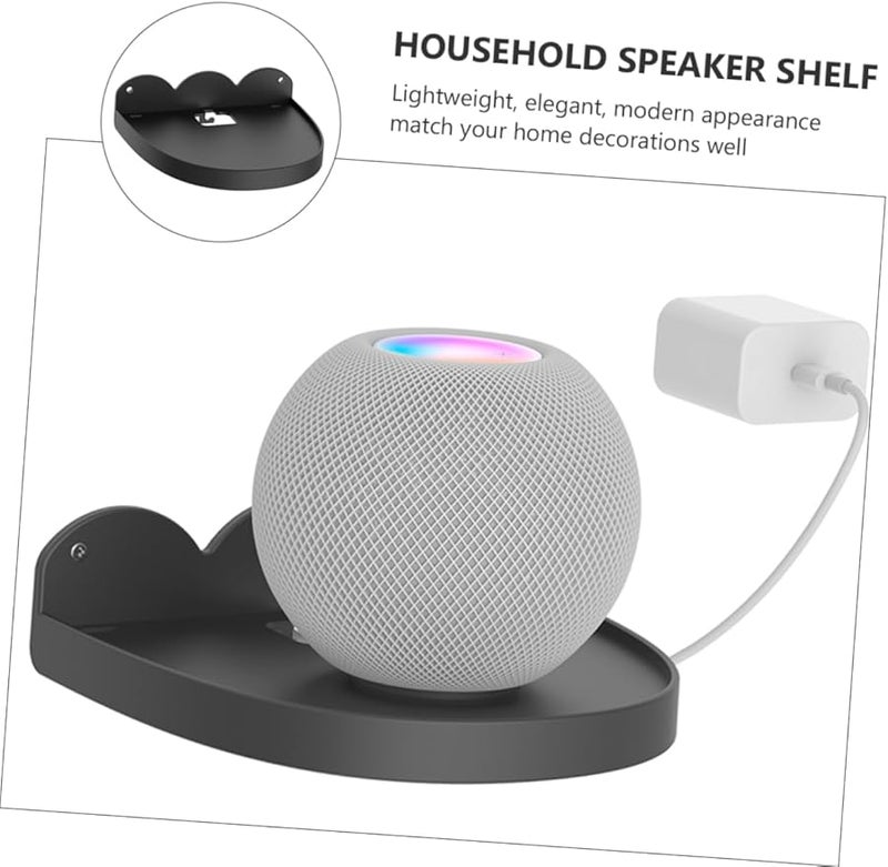 Wall Mounted Speaker Shelf Bracket For Mini Audio Ceiling Mount Black - Image 5