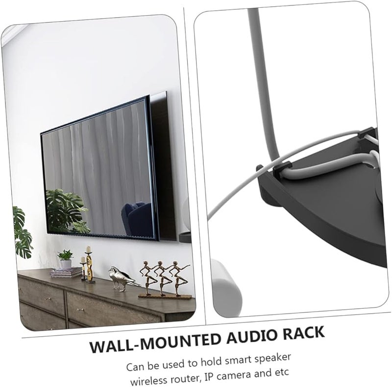 Wall Mounted Speaker Shelf Bracket For Mini Audio Ceiling Mount Black - Image 3