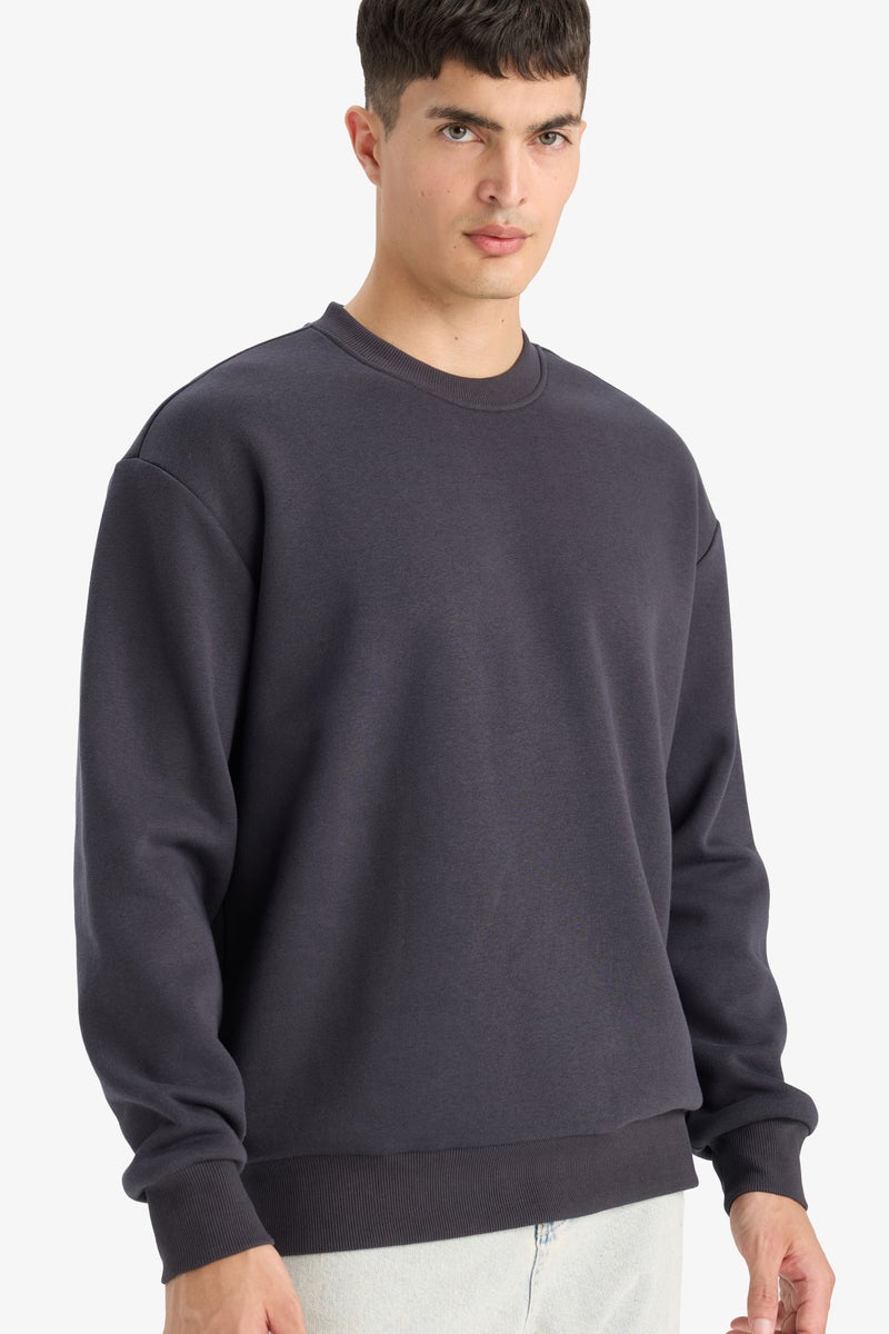 DeFacto Grey Man Relax Fit Sweatshirt Casual - Image 1