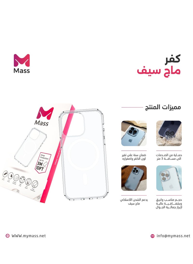 Mass - Mas Crystal Clear Mag Safe Transparent Cover for iPhone 15 Pro Max - Image 1