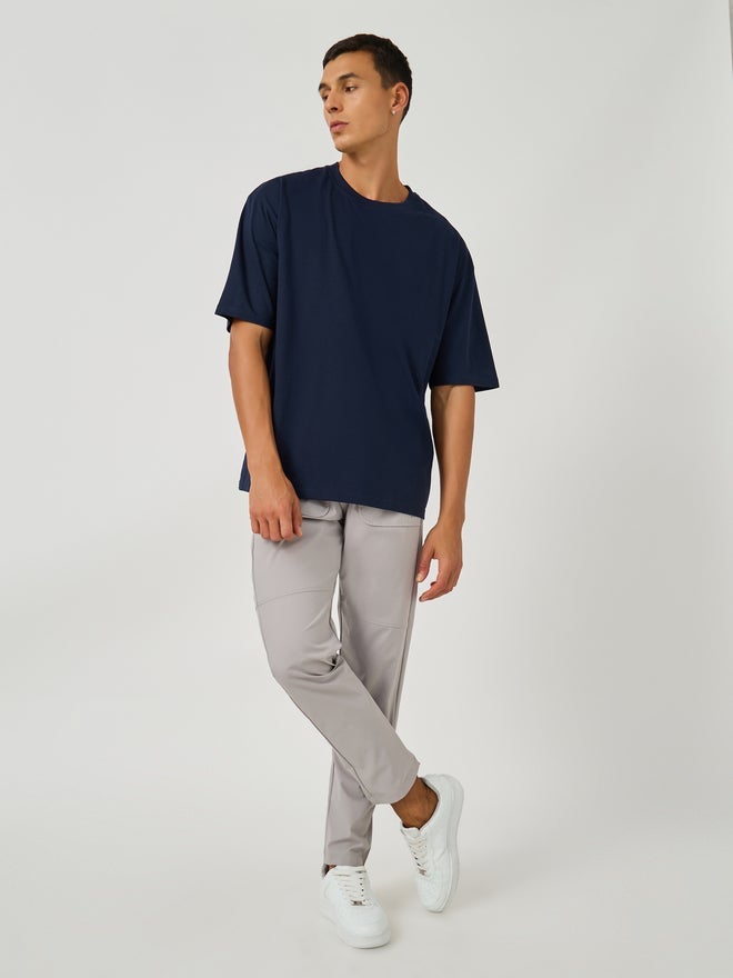 Styli Cotton Rich Oversized T-Shirt with Crew Neck - Image 2