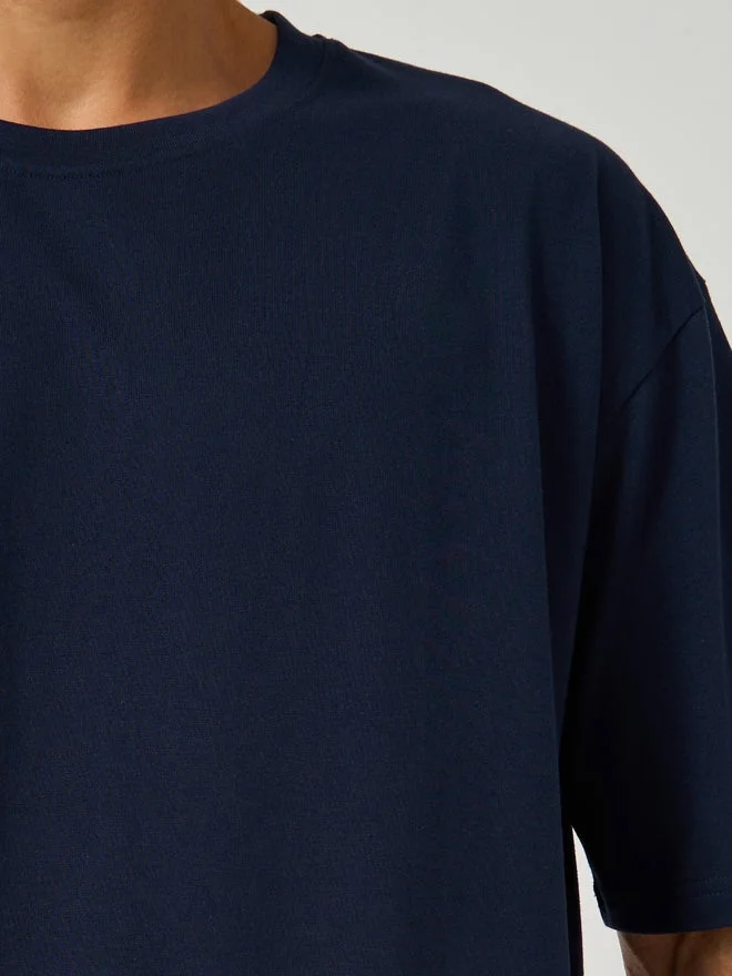 Styli Styli Cotton Rich Oversized T-Shirt with Crew Neck