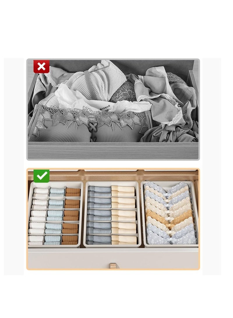 Plastic underwear storage box, closet wardrobe with dust cover, stackable, socks and bra dispenser for bedroom cabinet, scarf tie cable drawer divider (for socks)  - Image 3