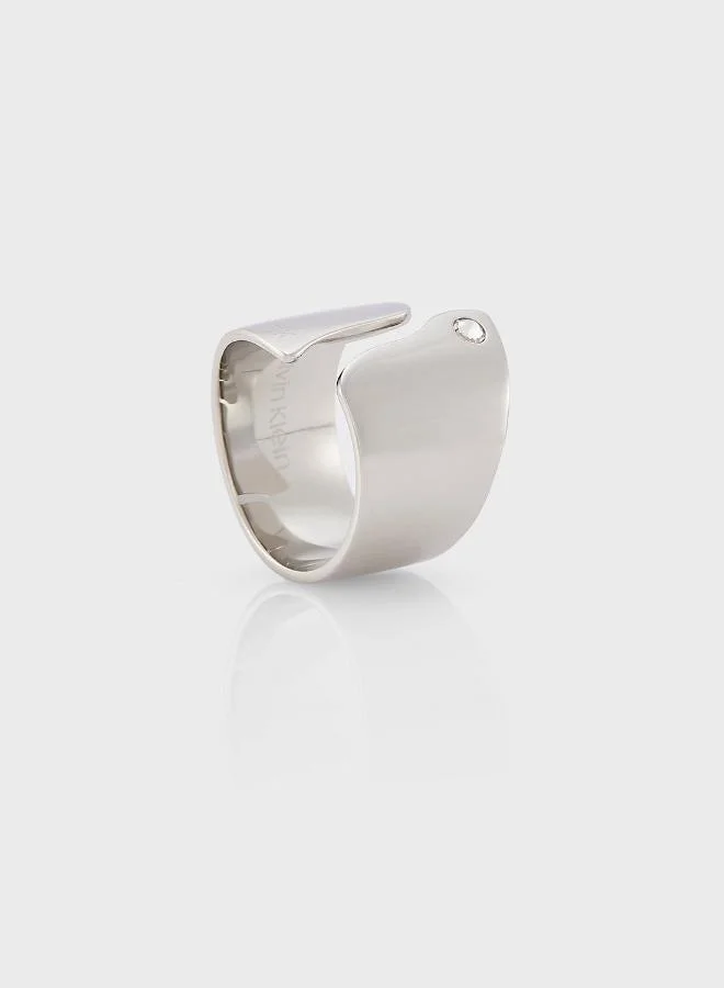 Calvin Klein  Ck Cherished Ring Embellished with a Crystal - 35000664C for Women | Best Price UAE