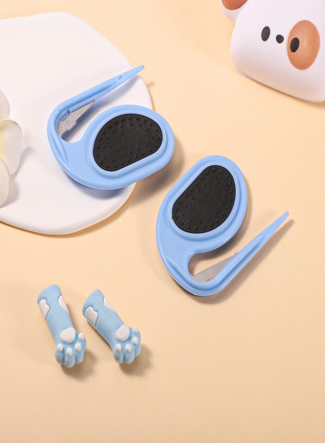 lasuroa 2pcs Knotting Comb for Cats, Dog Shedding Brush Dematting Comb Hair Removal Tool for Knotted & Loose Hair Grooming Accessories for Pet Kitten Puppy (Blue) - Image 4