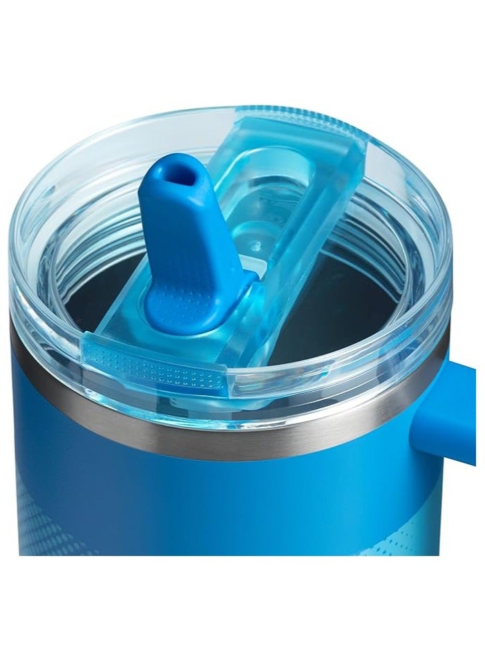 ستانلي كوب Stanley Quencher ProTour Flip Straw Tumbler مع غطاء مانع للتسرب، سعة 40 أونصة، مزود بقشة ومقبض، وحامل أكواب، ومتوافق مع السفر، وكوب معزول من الفولاذ المقاوم للصدأ، خالٍ من مادة BPA، بلون أزرق باهت  - Image 4