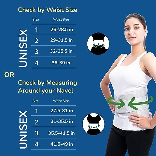 CARESMITH Align Lumbar Support Belt (Size 3) | Central Thick Metal Support | 4 Sizes | Back Belt for Back Pain | Back Pain Belt for Women & Men | Back Support Belt | Size 3 - Image 2