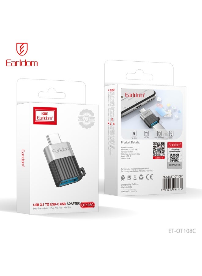 أيرلدوم محول Earldom ET-OT108C | تحويل USB 3.1 إلى USB-C بجودة عالية – لنقل البيانات والشحن السريع - Image 2