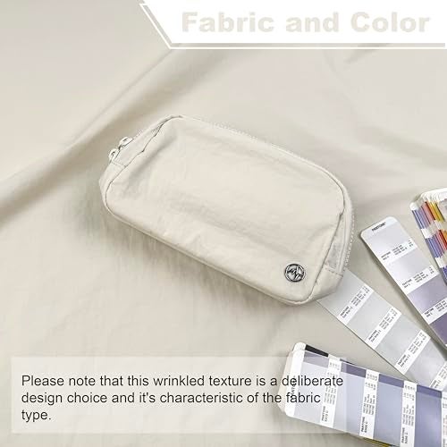 Pander Two Way Zipper Fanny Pack Nylon Everywhere Belt Bag for Women, Water Repellent Waist Packs, Crossbody Bags with Adjustable Strap (White Opal). - Image 2