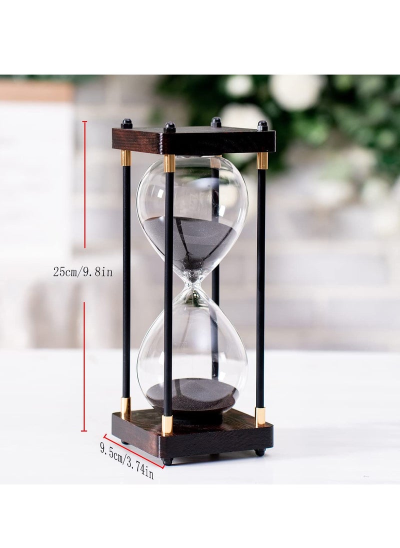 Generic Hourglass Timer, 60 Minutes Sand Timer Vintage Wooden Men's Ladies Quiet Clock for Home Office Kitchen Wedding Decor Ornaments Red  - Image 3