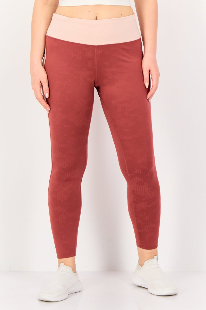 Nike Women Tight Fit Training Leggings, Rust Brown - Image 1