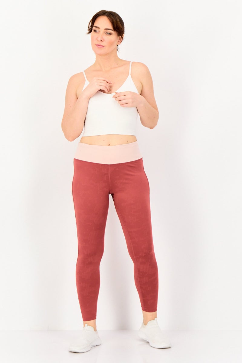 Nike Women Tight Fit Training Leggings, Rust Brown - Image 4