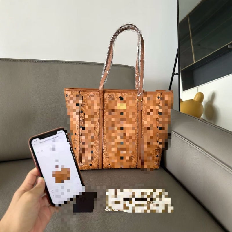 Mc Women'S Classic Printed Zipper Shopping Bag Large Tote Bag Shoulder Crossbody Vegetable Basket Bag - Image 2