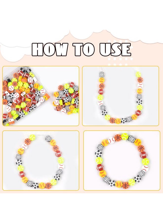 GMMA 180 Pcs Polymer Clay Beads for Bracelets Charms Making Pony Beads Shapes for Friendship Bracelets Spacer Beads Supplies for DIY Bracelet Earring Necklace Jewelry Making (Colorful Balls) - Image 3