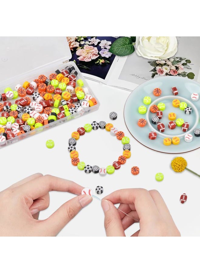 GMMA 180 Pcs Polymer Clay Beads for Bracelets Charms Making Pony Beads Shapes for Friendship Bracelets Spacer Beads Supplies for DIY Bracelet Earring Necklace Jewelry Making (Colorful Balls) - Image 5