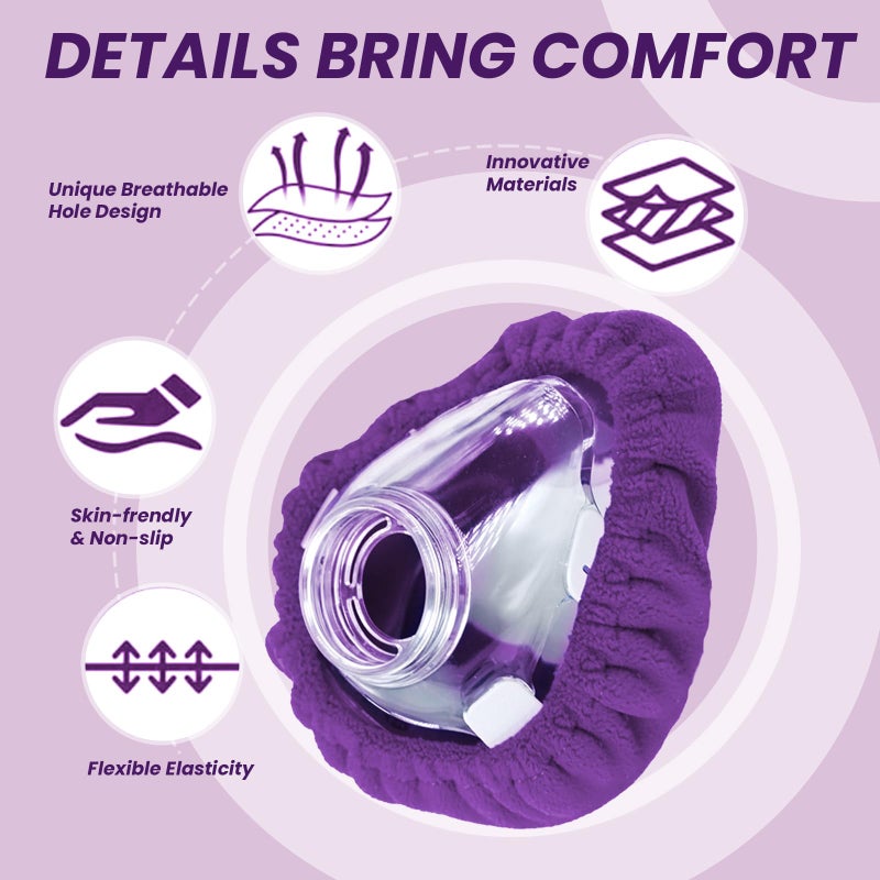 NATAKU 4-Pack Large CPAP' Mask Liners Compatible with F20 Full Face Masks Cushion, Reusable Comfort Cushion Covers, Absorb Facial Oils and Moisture to Improve Mask Wear Experience - Image 4