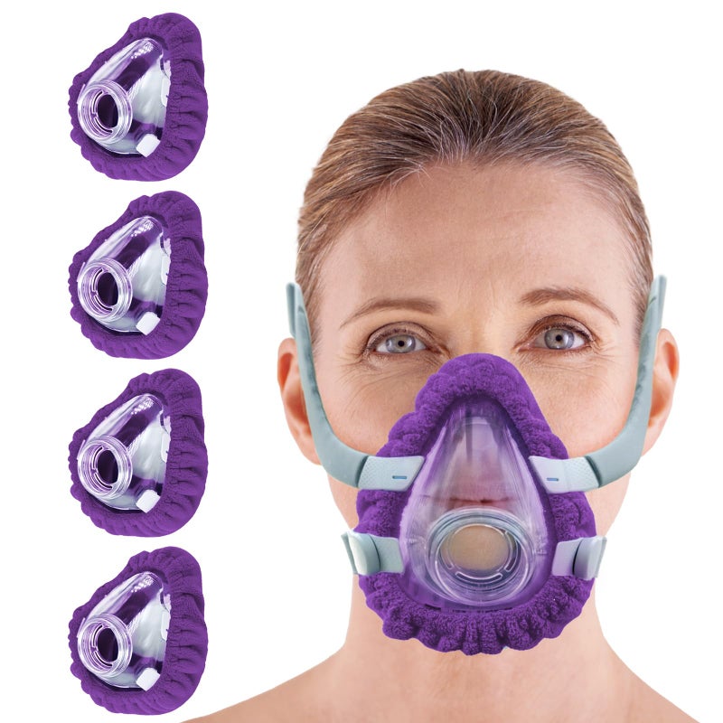 NATAKU 4-Pack Large CPAP' Mask Liners Compatible with F20 Full Face Masks Cushion, Reusable Comfort Cushion Covers, Absorb Facial Oils and Moisture to Improve Mask Wear Experience - Image 1