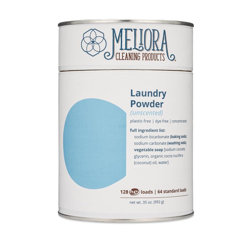 Meliora Cleaning Products Laundry Powder Detergent (128 HE Loads), Unscented - Image 1