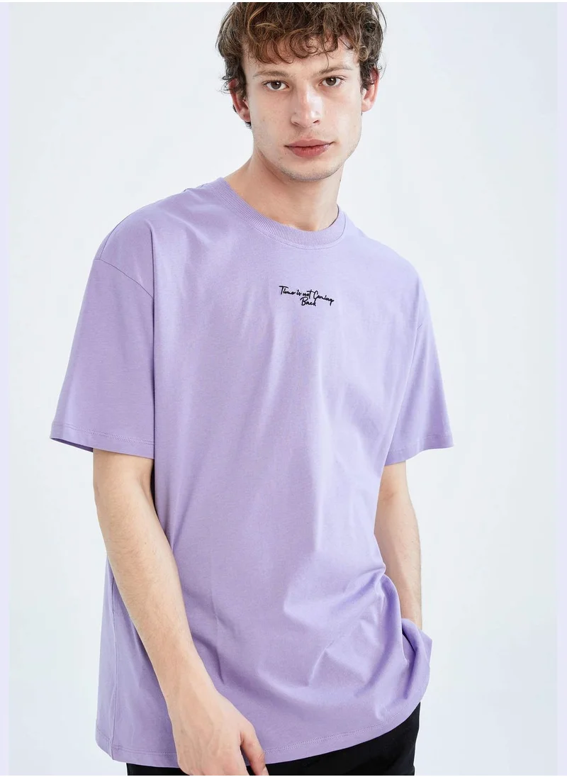 DeFacto Boxy Fit Short Sleeve Back Print T-Shirt