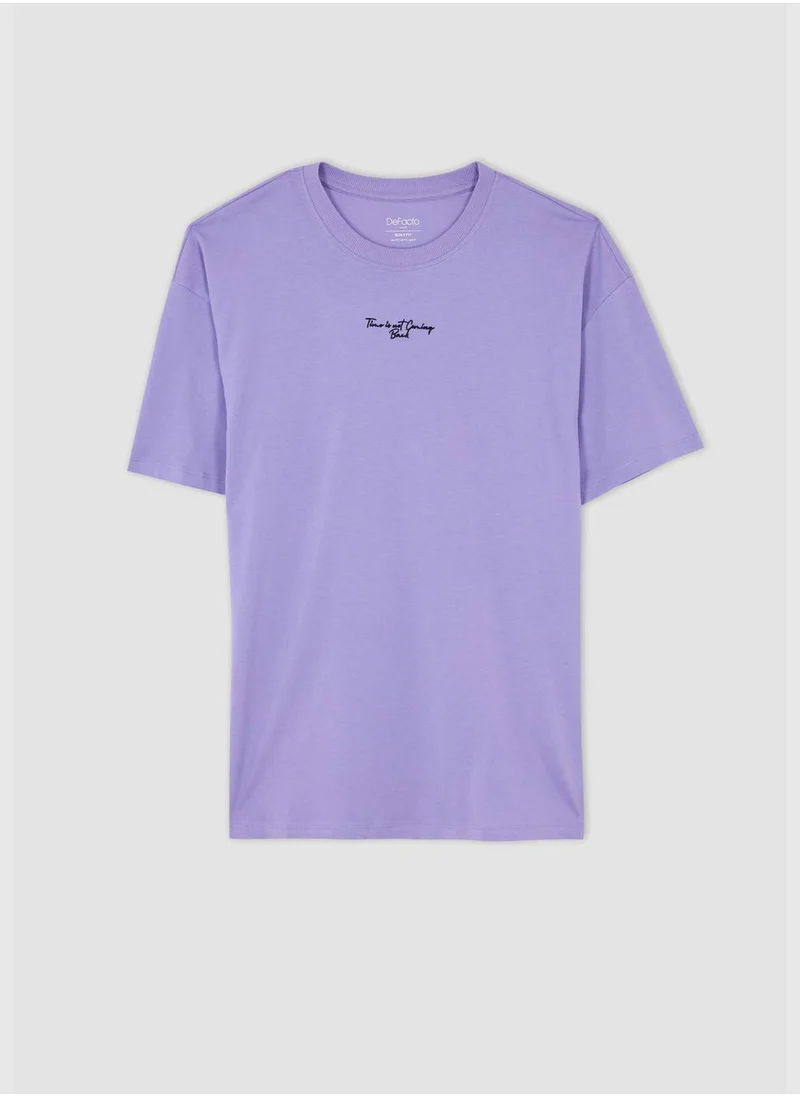 DeFacto Boxy Fit Short Sleeve Back Print T-Shirt
