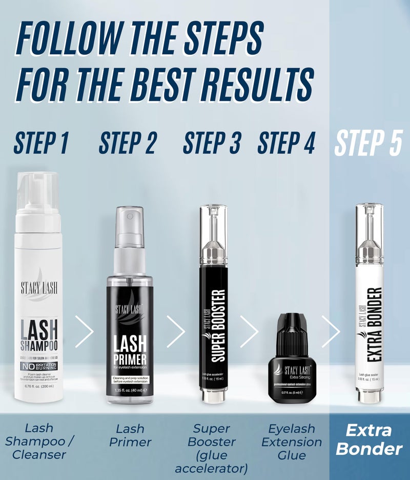 STACY LASH Bonder for Eyelash Extensions /0.50fl.oz./15ml/Reduces Lash Extension Glue Fumes/Super Sealer/Lash Tech Supplies/Lash Primer Aid/Professional Use - Image 4