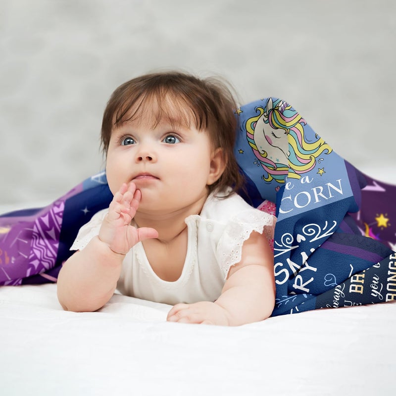 Solzien 1 Year Old Girl Birthday Gift Blanket 50""x40""  Gifts for 1/one Year Old Girl  one Year Old Girl Birthday Gifts  1st Birthday Girl Gifts  First Birthday Gift Ideas  1 Year Old Girl Gifts - Image 3