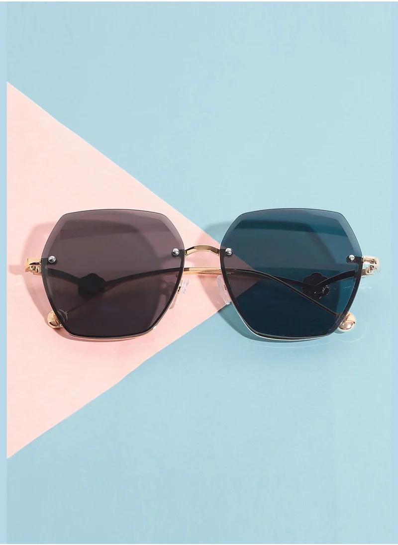 Haute Sauce Rimless Oversized Sunglass