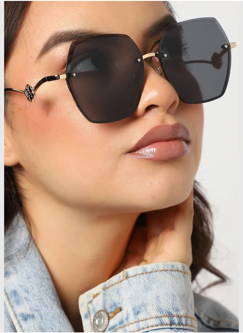 Haute Sauce Rimless Oversized Sunglass