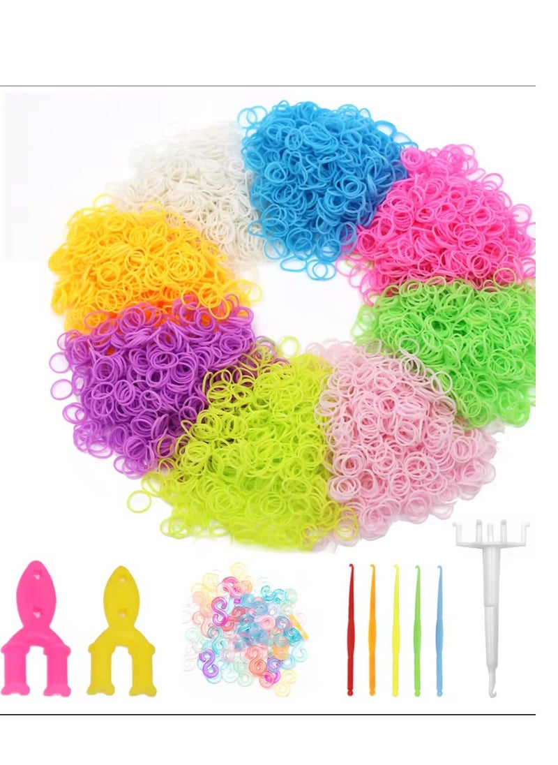 null - Colorful Rubber Bracelet Making Accessories Box The box comes in a colorful and attractive design, and includes a variety of tools and components needed to make different bracelets and accessories. - Image 1