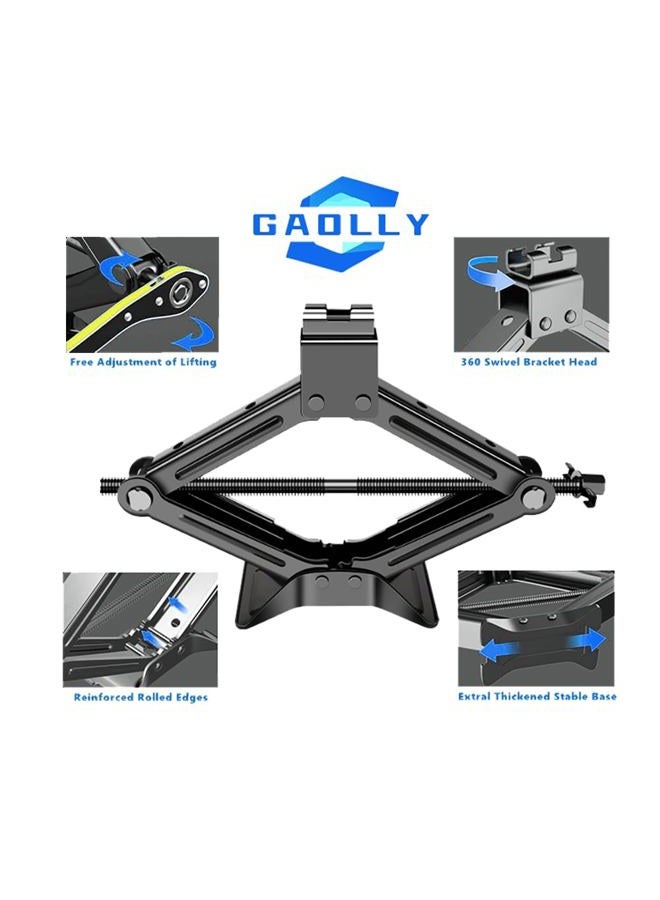 GAOLLY Scissor Jack for Car 2 Ton (4,409) lbs Car Jack and Car Tool Kit, Universal Car Emergency Kit with Lug Wrench Tire Changing Kit for Car|Sedan|Coupe|SUV|MPV - Image 3